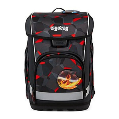 ergobag Cubo Light Schulranzen-Set TaekBärdo, 5 teilig grau rot 19 Liter