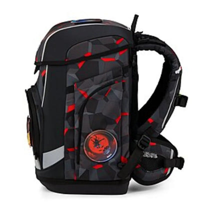 ergobag Cubo Light Schulranzen-Set TaekBärdo, 5 teilig grau rot 19 Liter