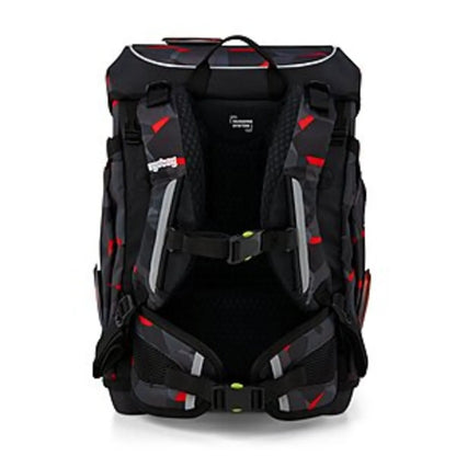 ergobag Cubo Light Schulranzen-Set TaekBärdo, 5 teilig grau rot 19 Liter