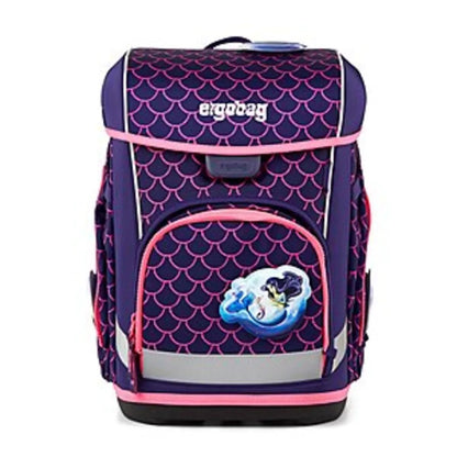 ergobag Cubo Light Schulranzen-Set PerlentauchBär, 5-teilig rosa lila 19 Liter