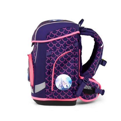 ergobag Cubo Light Schulranzen-Set PerlentauchBär, 5-teilig rosa lila 19 Liter