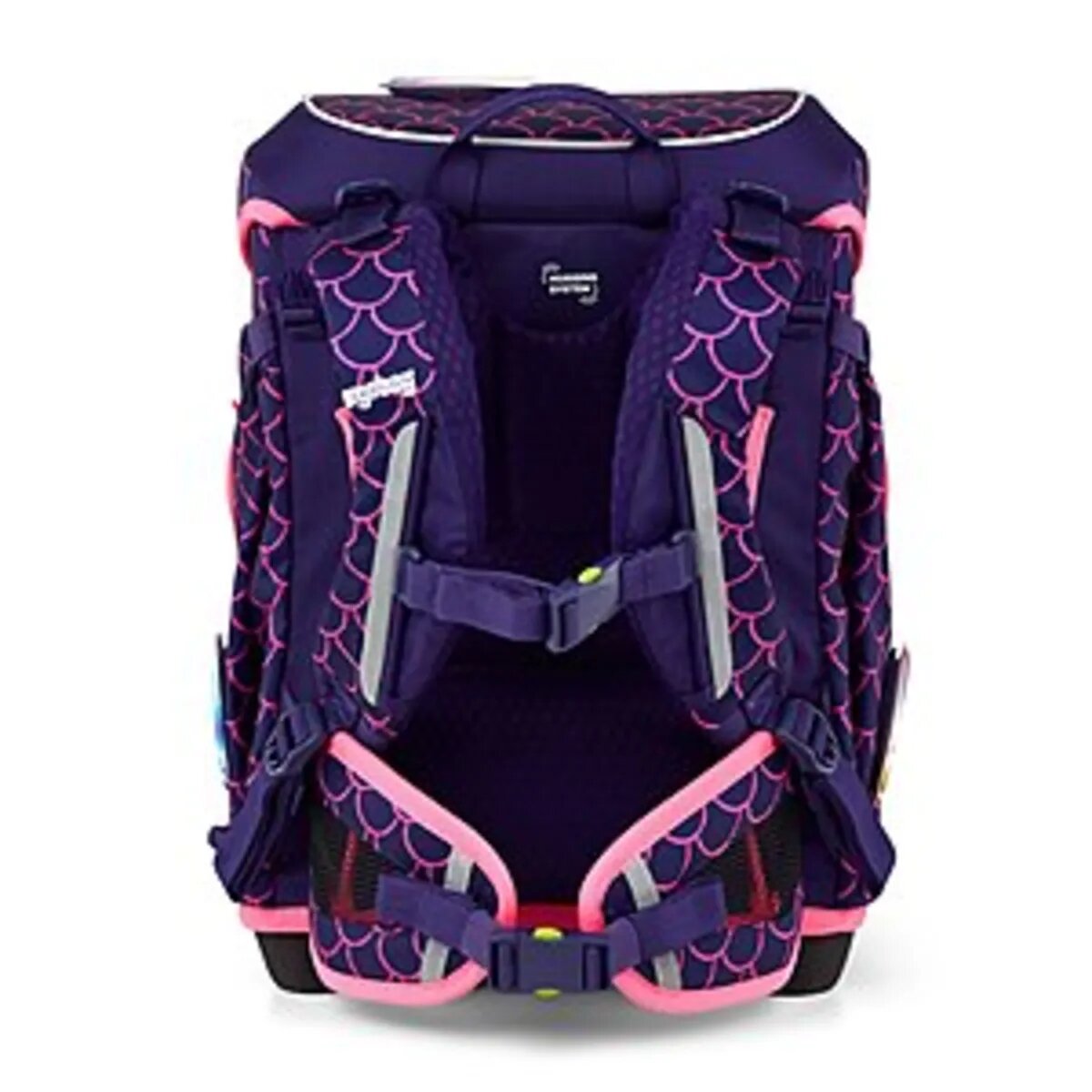 ergobag Cubo Light Schulranzen-Set PerlentauchBär, 5-teilig rosa lila 19 Liter