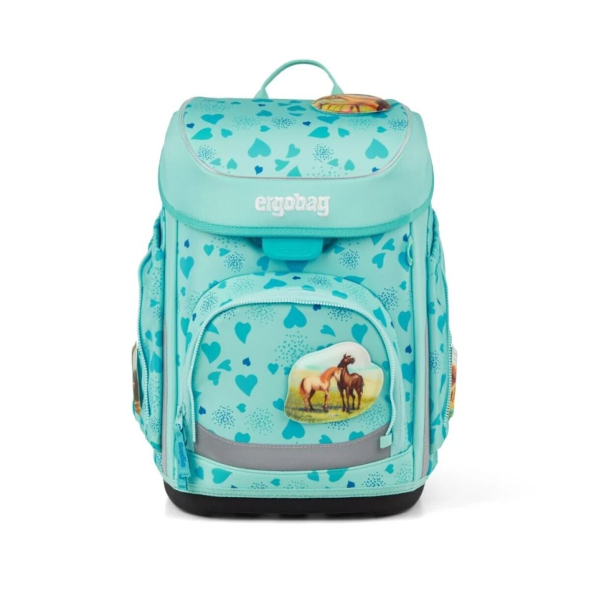 ergobag Cubo Set Schulranzen-Set ReitBärtraum, 5-teilig Blau Türkis 19 Liter