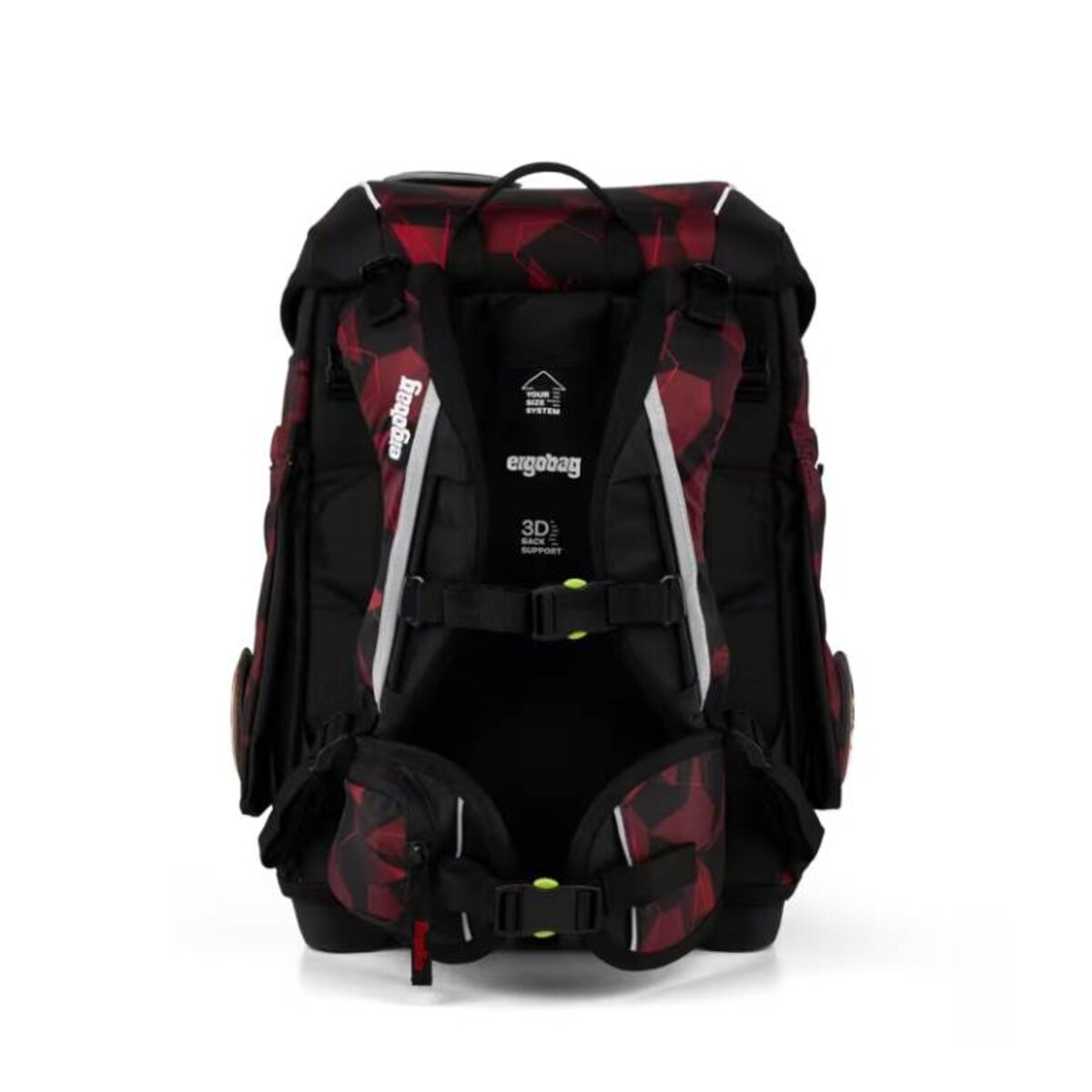 ergobag cubo Set Schulranzen-Set UnaufhaltBär Schwarz Rot 5-teilig 19 Liter