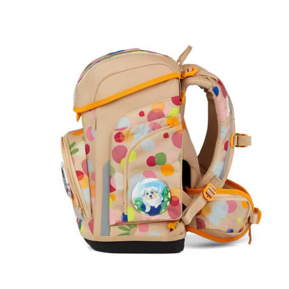 ergobag Cubo Set Schulranzen-Set Flower PowBär, 5-teilig Beige 19 Liter