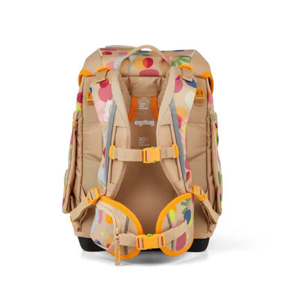 ergobag Cubo Set Schulranzen-Set Flower PowBär, 5-teilig Beige 19 Liter