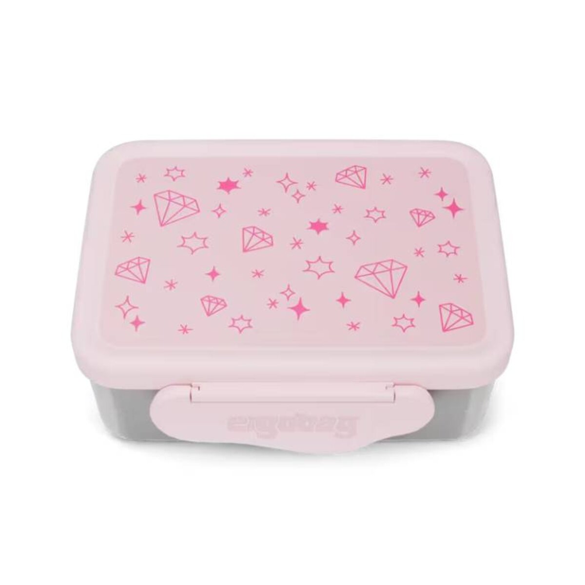 ergobag Edelstahl Brotdose Glitzer rosa 17 x 7 x 14 cm