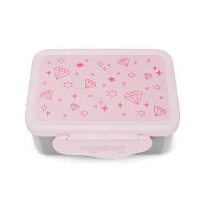 ergobag Edelstahl Brotdose Glitzer rosa 17 x 7 x 14 cm