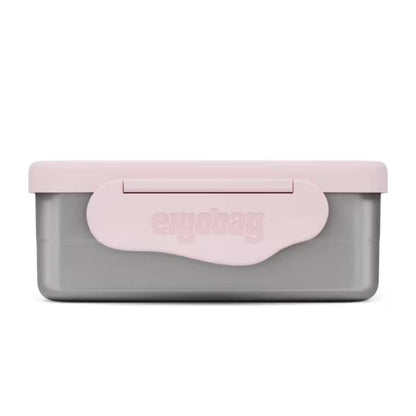 ergobag Edelstahl Brotdose Glitzer rosa 17 x 7 x 14 cm