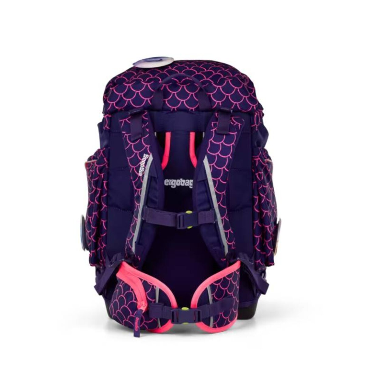 ergobag Maxi Schulranzen-Set PerlentauchBär, 6-teilig Rosa, Lila 24 Liter