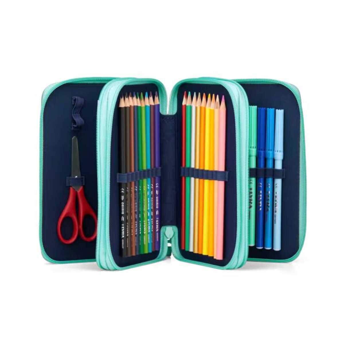 ergobag Maximäppchen ZauBärwelt Rosa, Türkis mit 3 Fächern 40-teilig