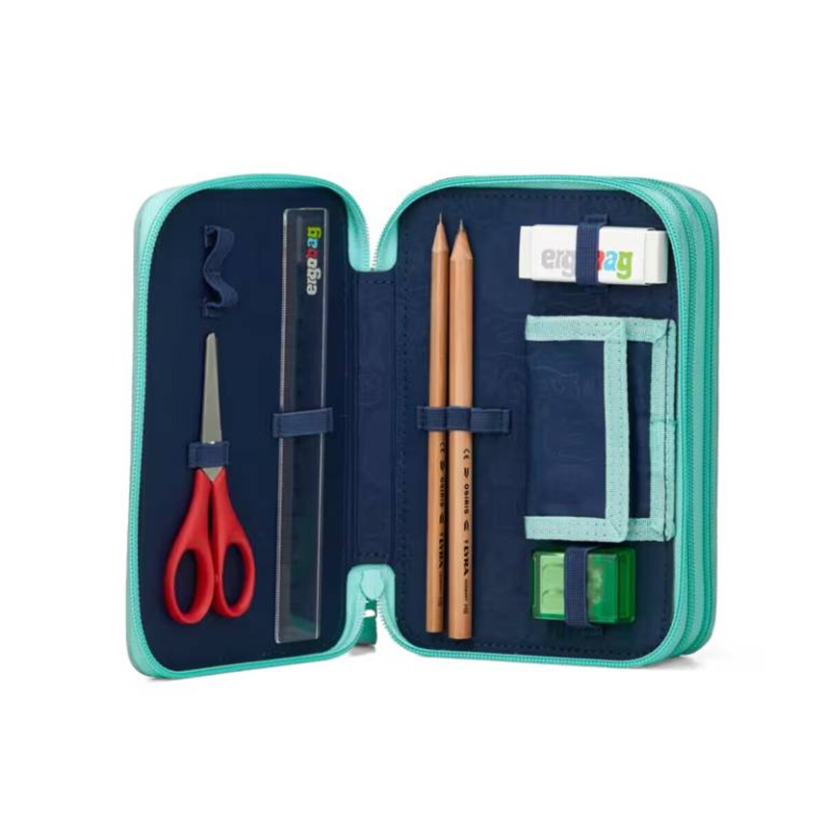 ergobag Maximäppchen ZauBärwelt Rosa, Türkis mit 3 Fächern 40-teilig