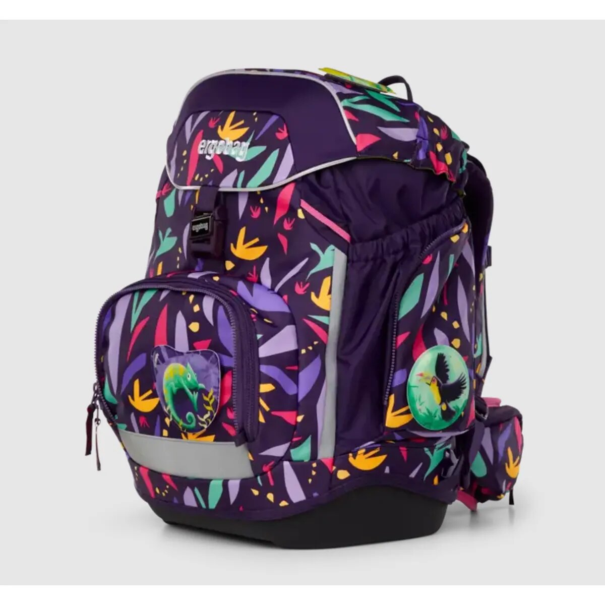 ergobag PACK Schulranzen-Set AmBärzonas, 6-teilig Rosa Gelb Lila 20 Liter