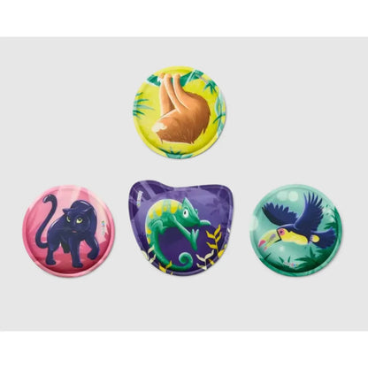 ergobag PACK Schulranzen-Set AmBärzonas, 6-teilig Rosa Gelb Lila 20 Liter