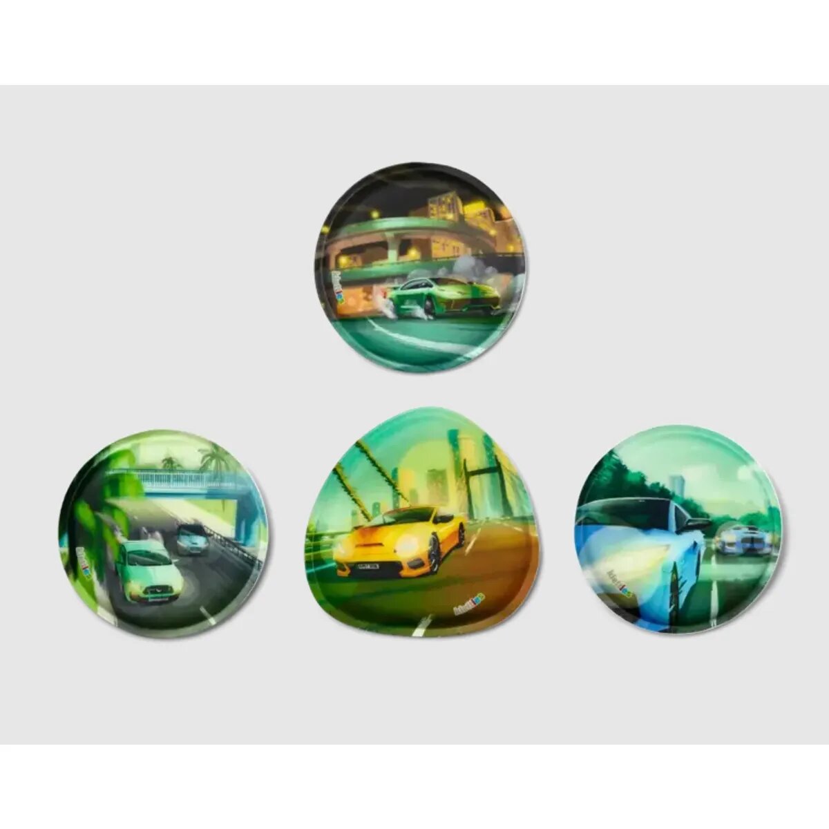 ergobag PACK Schulranzen-Set CyBär Race, 6-teilig schwarz grün 20 Liter