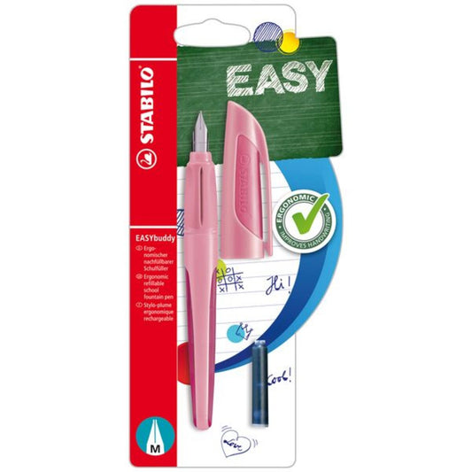 Ergonomischer Schulfüller STABILO® EASYbuddy® Pastel, M, rosiges Rouge