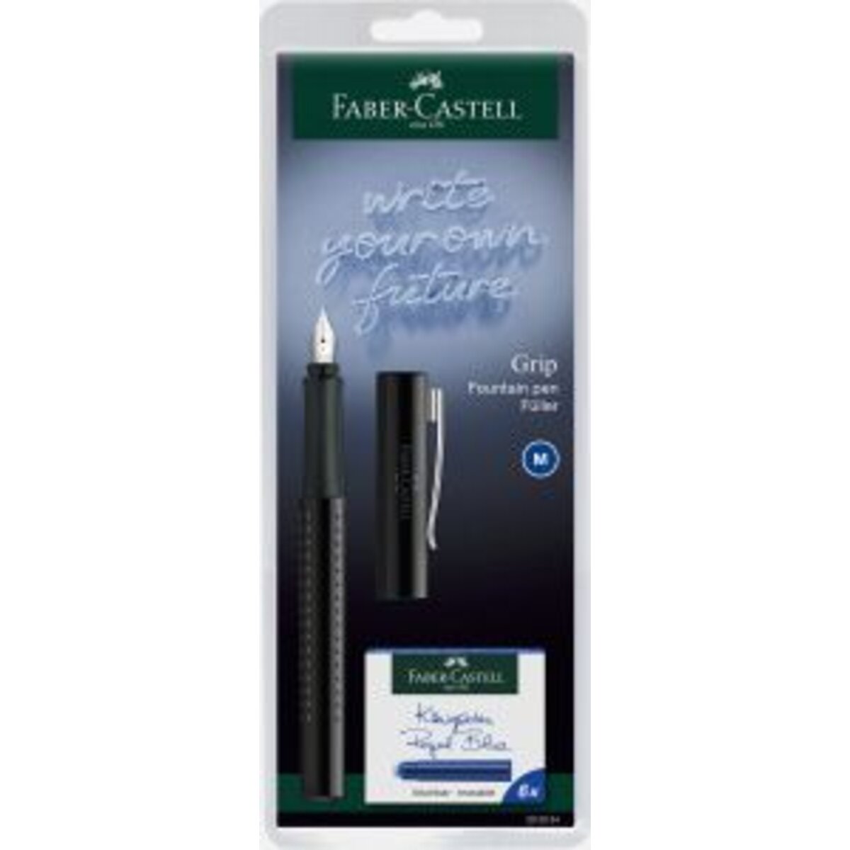 Faber-Castell Füller Grip 2010 M New Harmony BK, 1 Stück, 4-fach sortiert