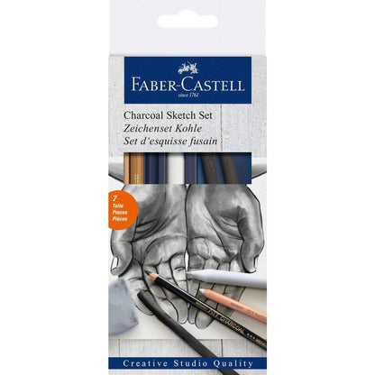 Faber-Castell Kohle Sketch Set Goldfaber, 7-teilig