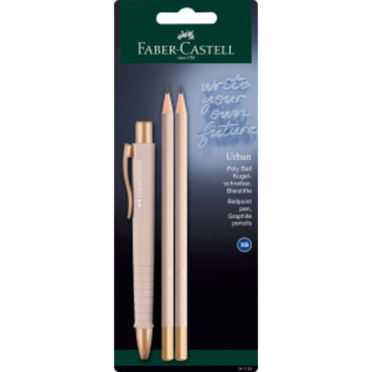 Faber-Castell Set, KS Poly Ball Urban mit BS Urban BK pale rose