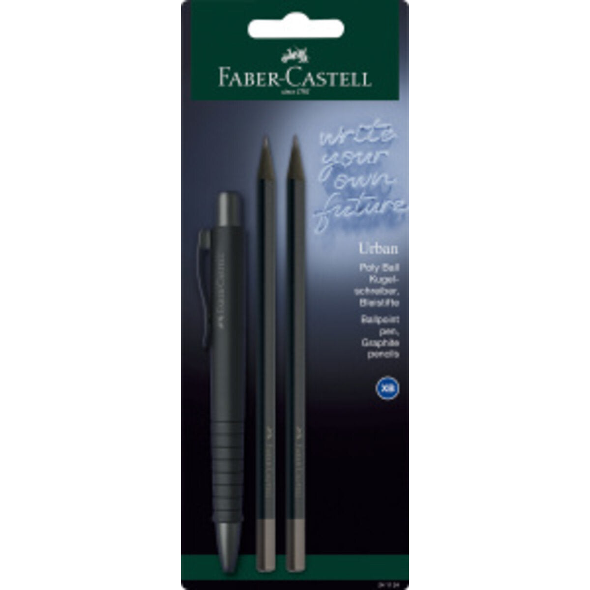 Faber-Castell Set KS Poly Ball Urban mit BS Urban BK all black