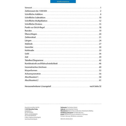 Hauschka Verlag Fit zum Übertritt - Mathematik 4. Klasse, A4-Heft