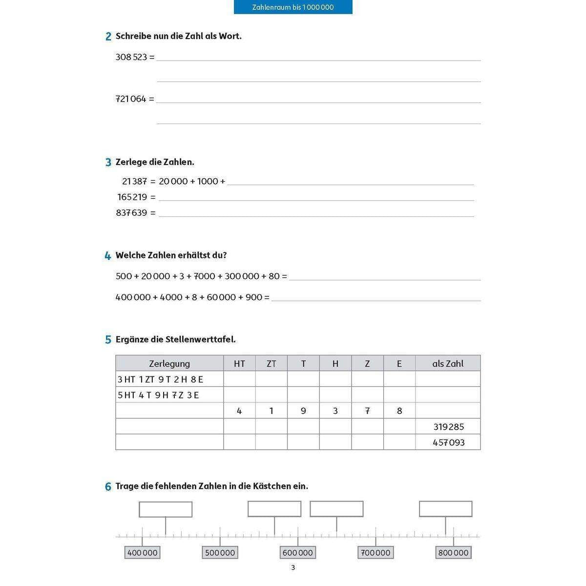 Hauschka Verlag Fit zum Übertritt - Mathematik 4. Klasse, A4-Heft