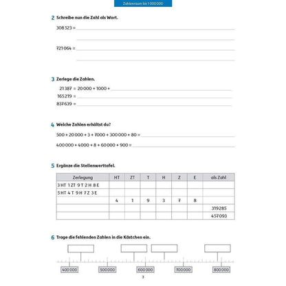 Hauschka Verlag Fit zum Übertritt - Mathematik 4. Klasse, A4-Heft
