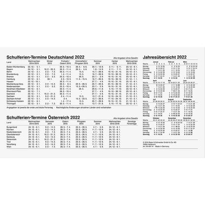 Glocken Dreimonatskalender 29 x 52 cm, 2022