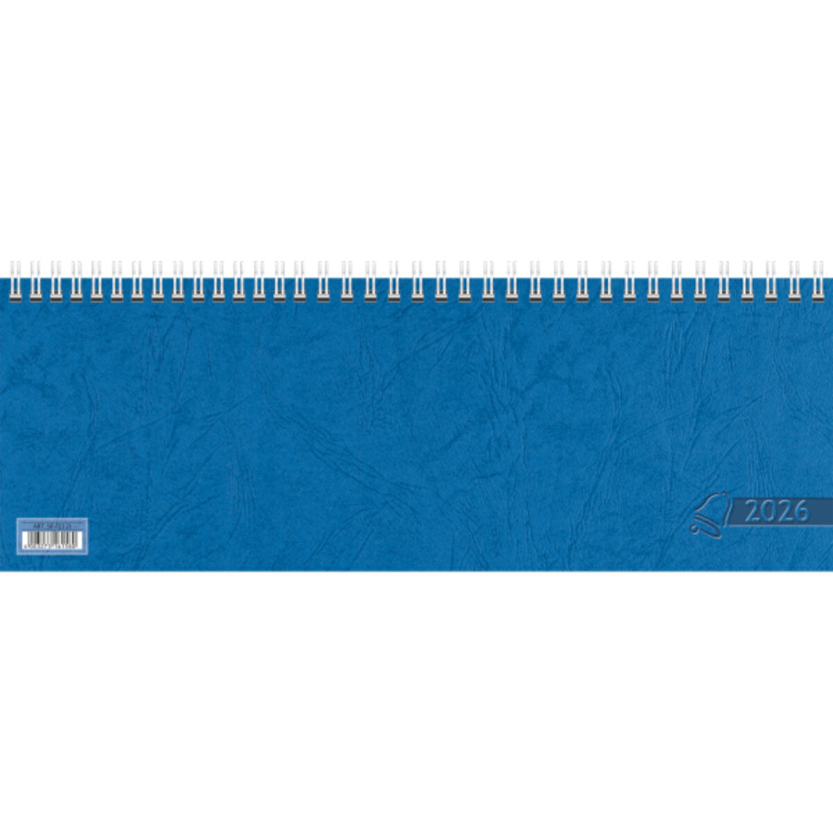 Glocken Querkalender 2026, 29,7x10,5cm, blau