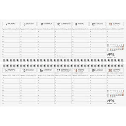 Glocken Querkalender rot, 297x100mm