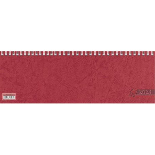 Glocken Wochenkalender Tischkalender 2021 Blattgröße 29,7 x 10,5 cm, rot