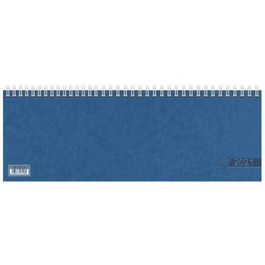 Glocken Wochenkalender Tischkalender 2021 Blattgröße 29,7 x 10,5 cm, blau
