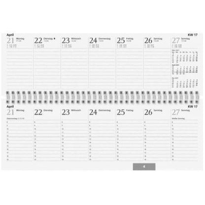 Glocken Wochenkalender Tischkalender 2021 Blattgröße 29,7 x 10,5 cm, blau