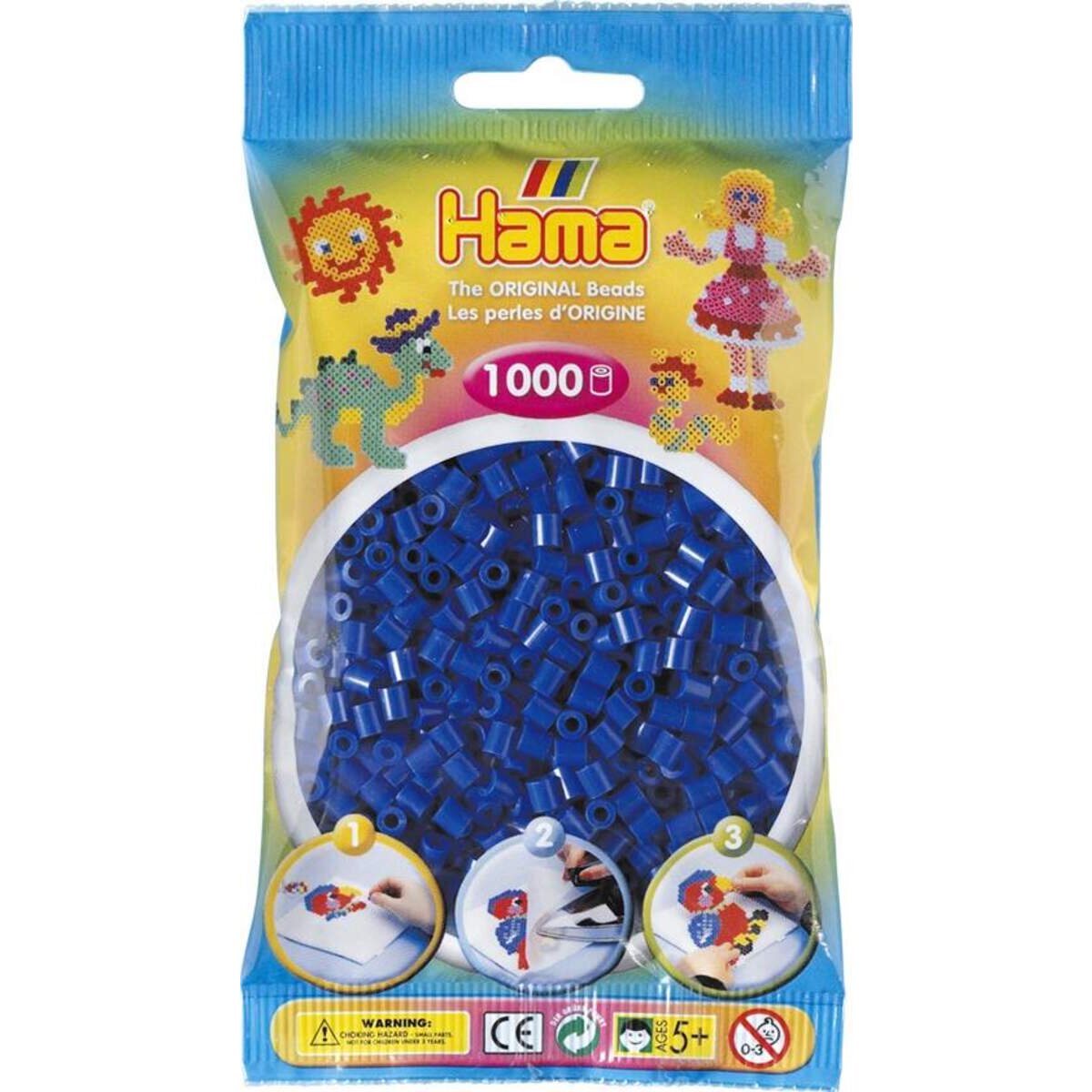 Hama Bügelperlen Midi Blau, 1000 Stück