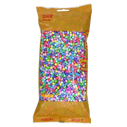 Hama Midi Bügelperlen, Pastell Mix 50, ca. 6.000 Stück, Ø 5,0 mm