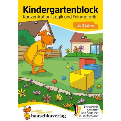 Hauschka Verlag Kindergartenblock ab 3 Jahre - Konzentration, Logik, Feinmotorik