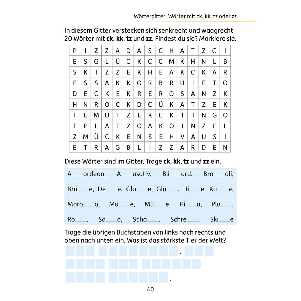 Hauschka Verlag Mein Rätselblock Deutsch 4. Klasse, DIN A5