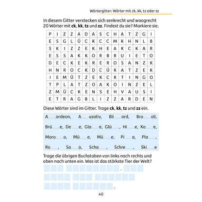 Hauschka Verlag Mein Rätselblock Deutsch 4. Klasse, DIN A5