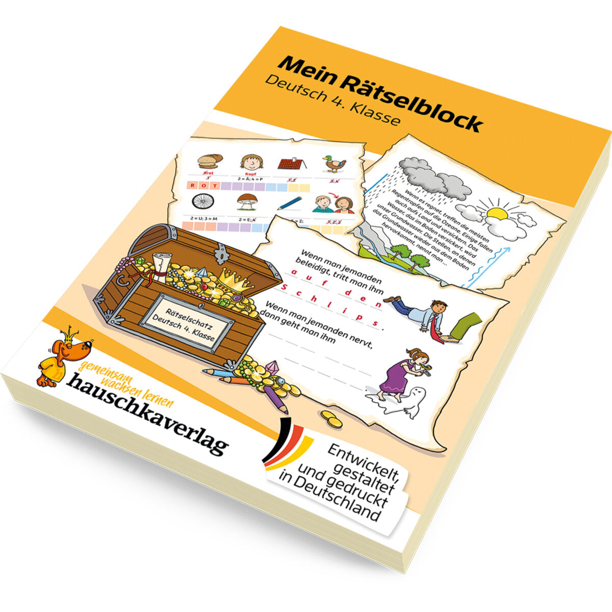 Hauschka Verlag Mein Rätselblock Deutsch 4. Klasse, DIN A5
