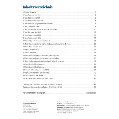 Hauschka Verlag Tests in Mathematik Lernzielkontrollen 3. Klasse