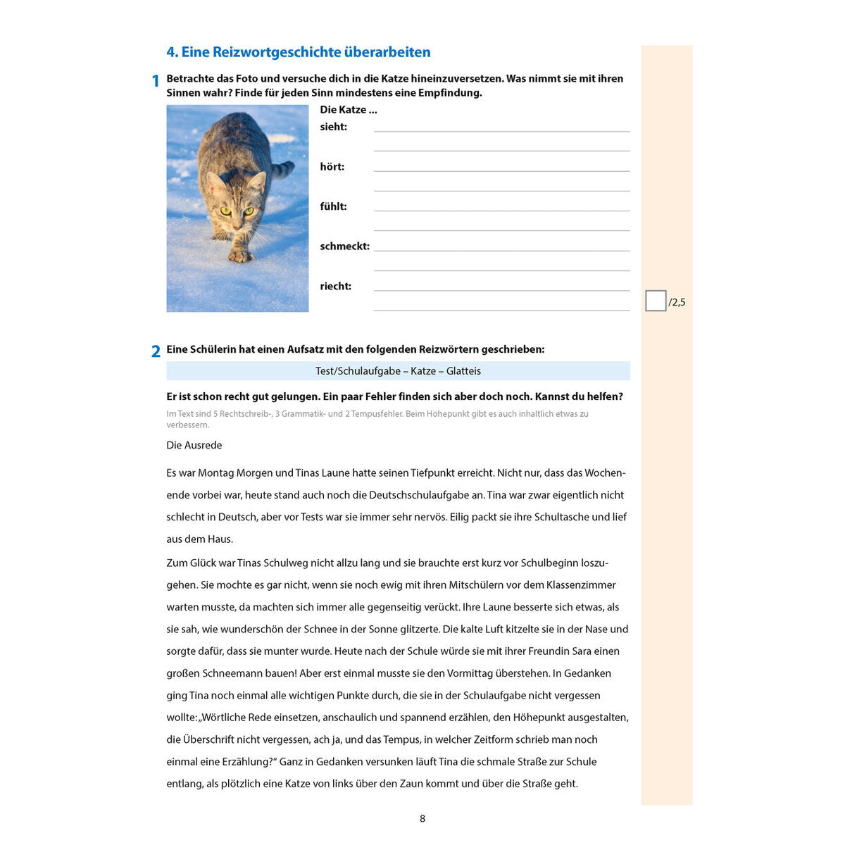 Hauschka Verlag Übungsheft mit Tests in Deutsch - Aufsatz Gymnasium 5. Klasse