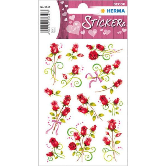 HERMA Decor-Sticker Rosen 84x120 mm, Folie, 2 Blatt