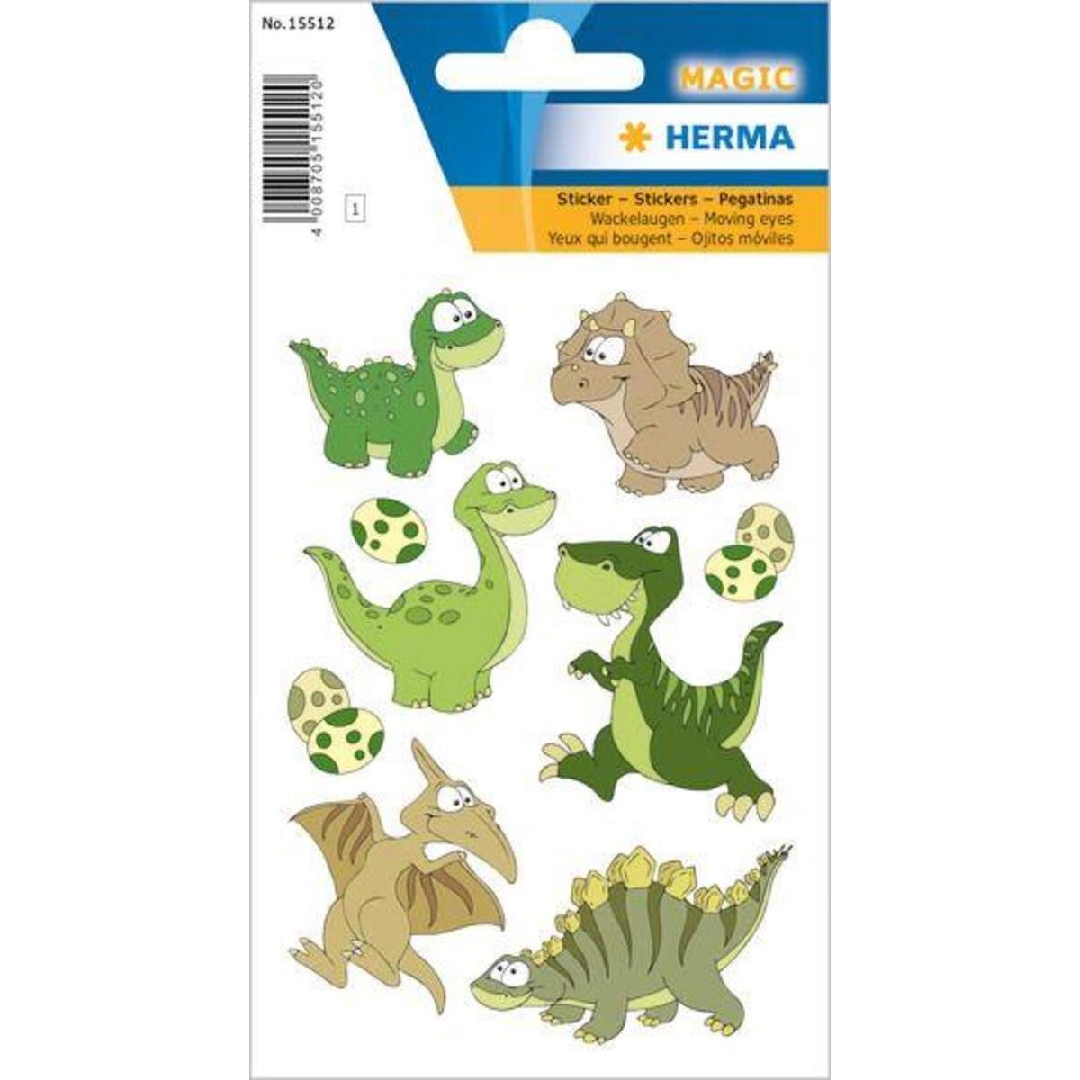 HERMA Magic Sticker Dinokinder Wackelaugen