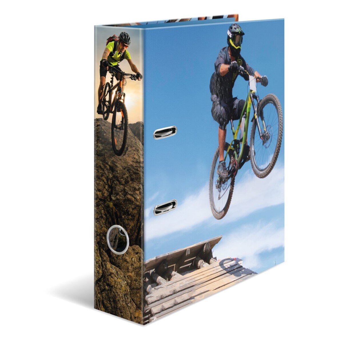 HERMA Motivordner Mountain Bike DIN A4 mit Hebelmechanik 7 cm Rückenbreite