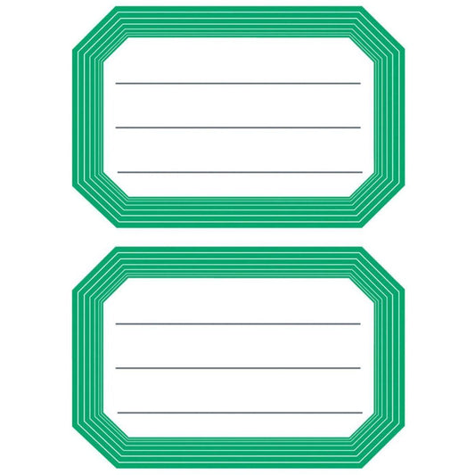 HERMA Schuletiketten, grüner Rand, liniert, 82 x 55mm