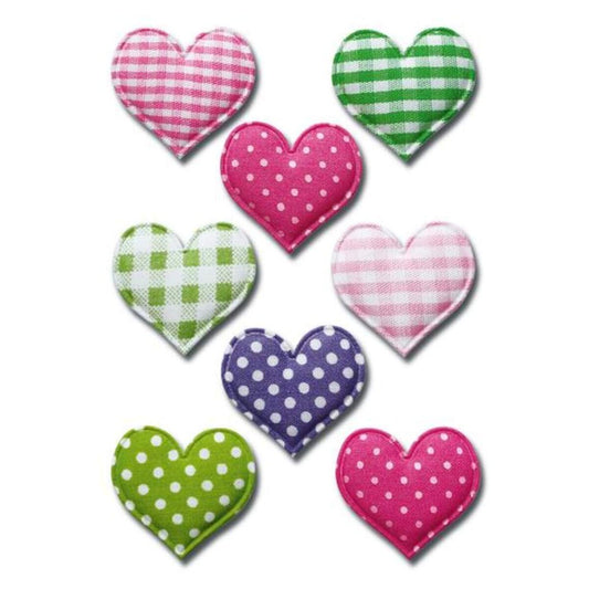 HERMA Sticker Magic Stoffherzen, bunt, 1 Bogen