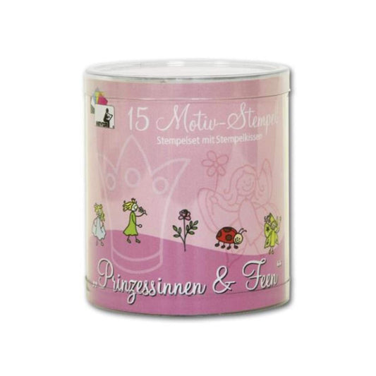 Heyda Motivstempel-Set "Prinzessinnen & Feen", Runddose