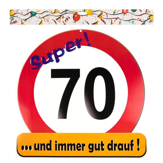 Markenlos Riesenschild "Super! 70"