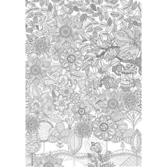 Idena Ausmalposter Blumen und Garten ca. 59,4 x 84 cm