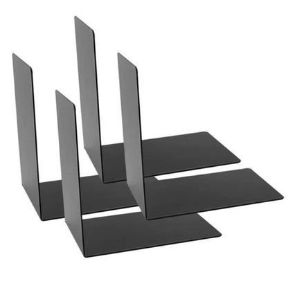 Idena Buchstützen Metall schwarz 14x14x8,5cm 4 Stück